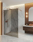 Kabina prysznicowa Walk-In Rea Flexi Grey / Brush Copper 110  1