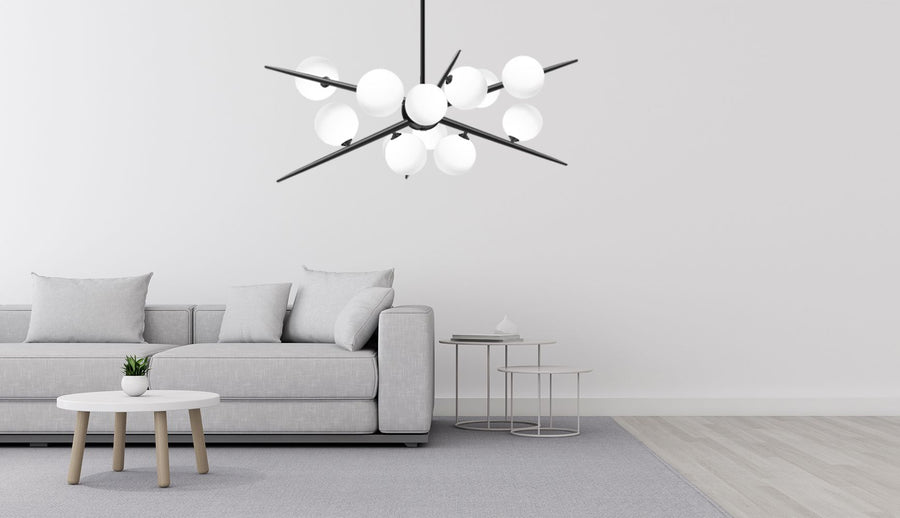Lampa Wisząca APP999-12CP Czarna