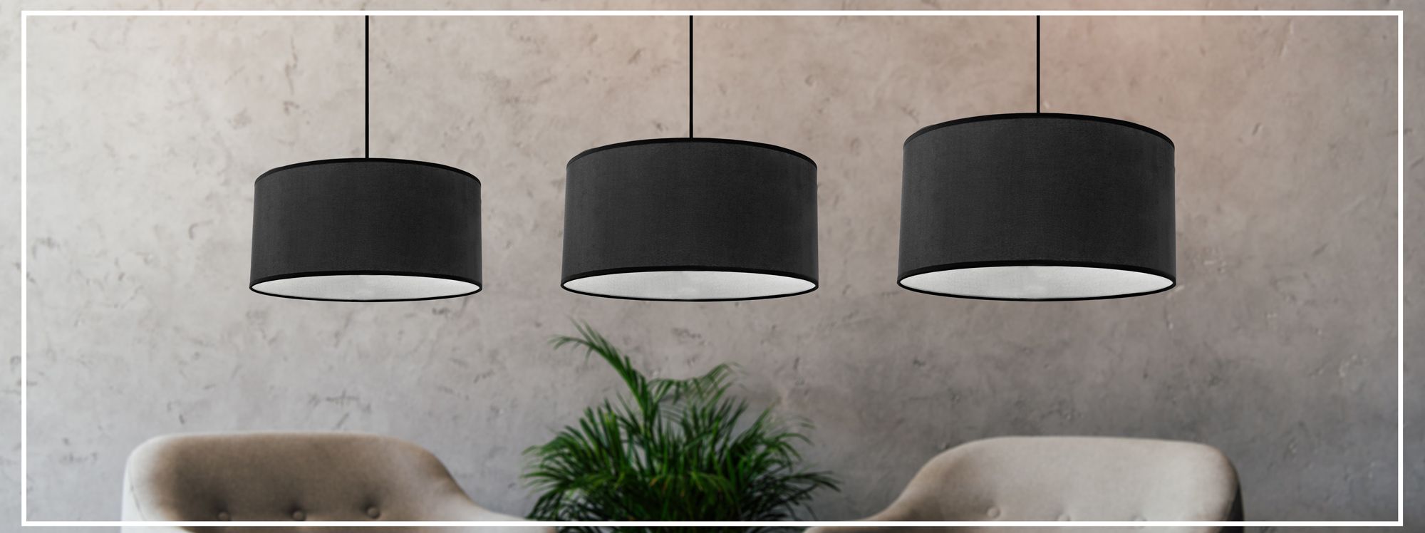 Lampa Wisząca  40cm APP623-1CP Czarna