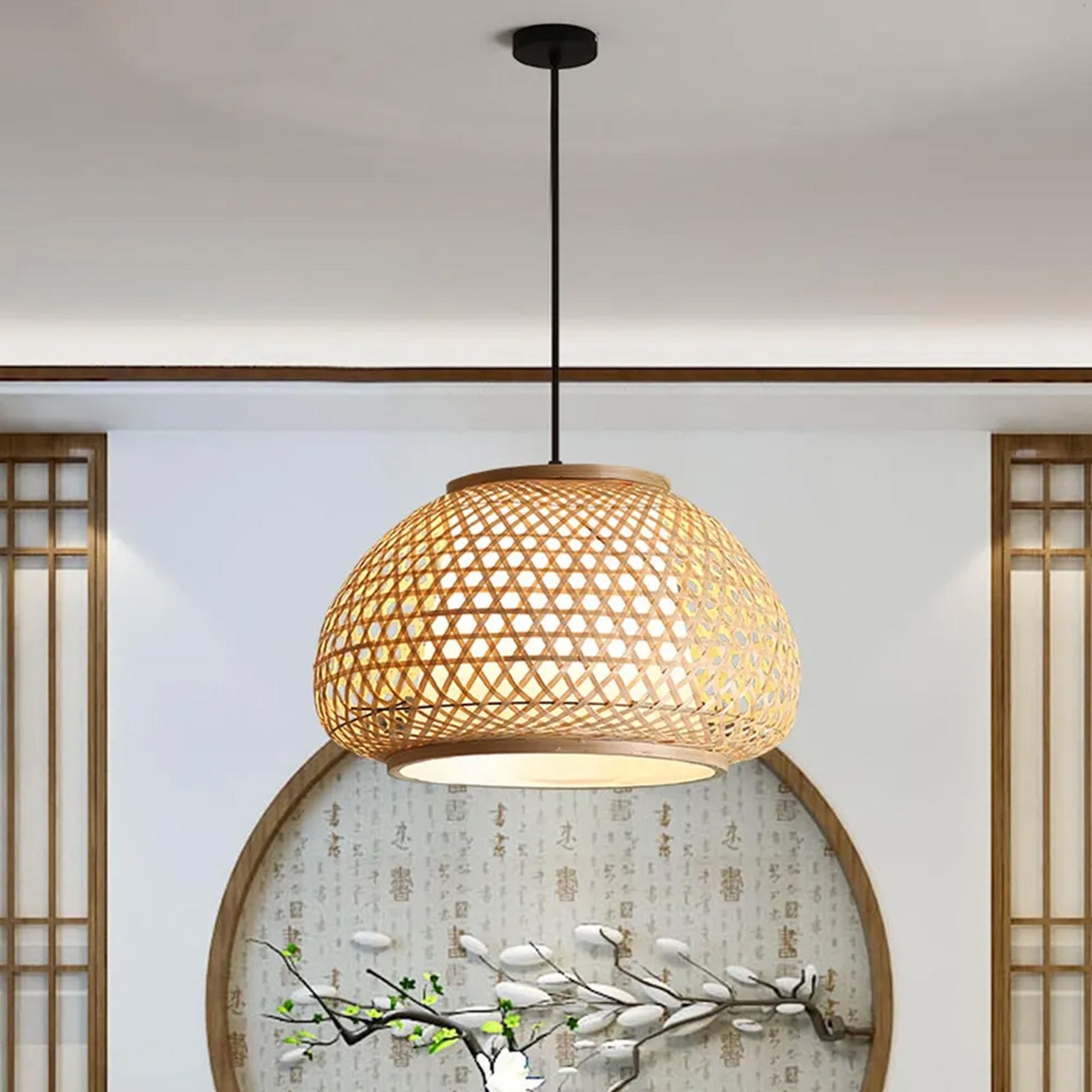 Lampa Wisząca Bambusowa APP1648-1CP  4