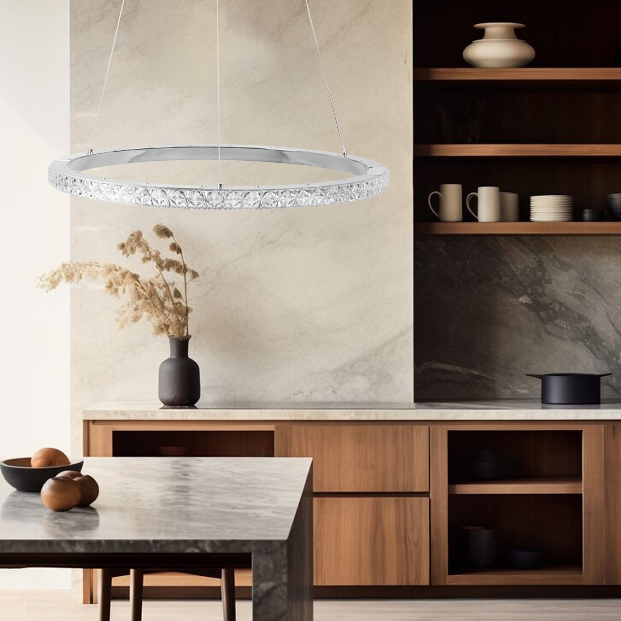 Lampa Wisząca Led Ms010-cp 59cm Chrom  6