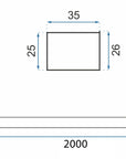 Adapter poszerzający do kabin drzwi 200 cm Złoty Szczotkowany  4