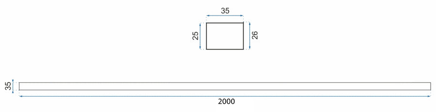 Adapter poszerzający do kabin drzwi 200 cm Złoty Szczotkowany  4