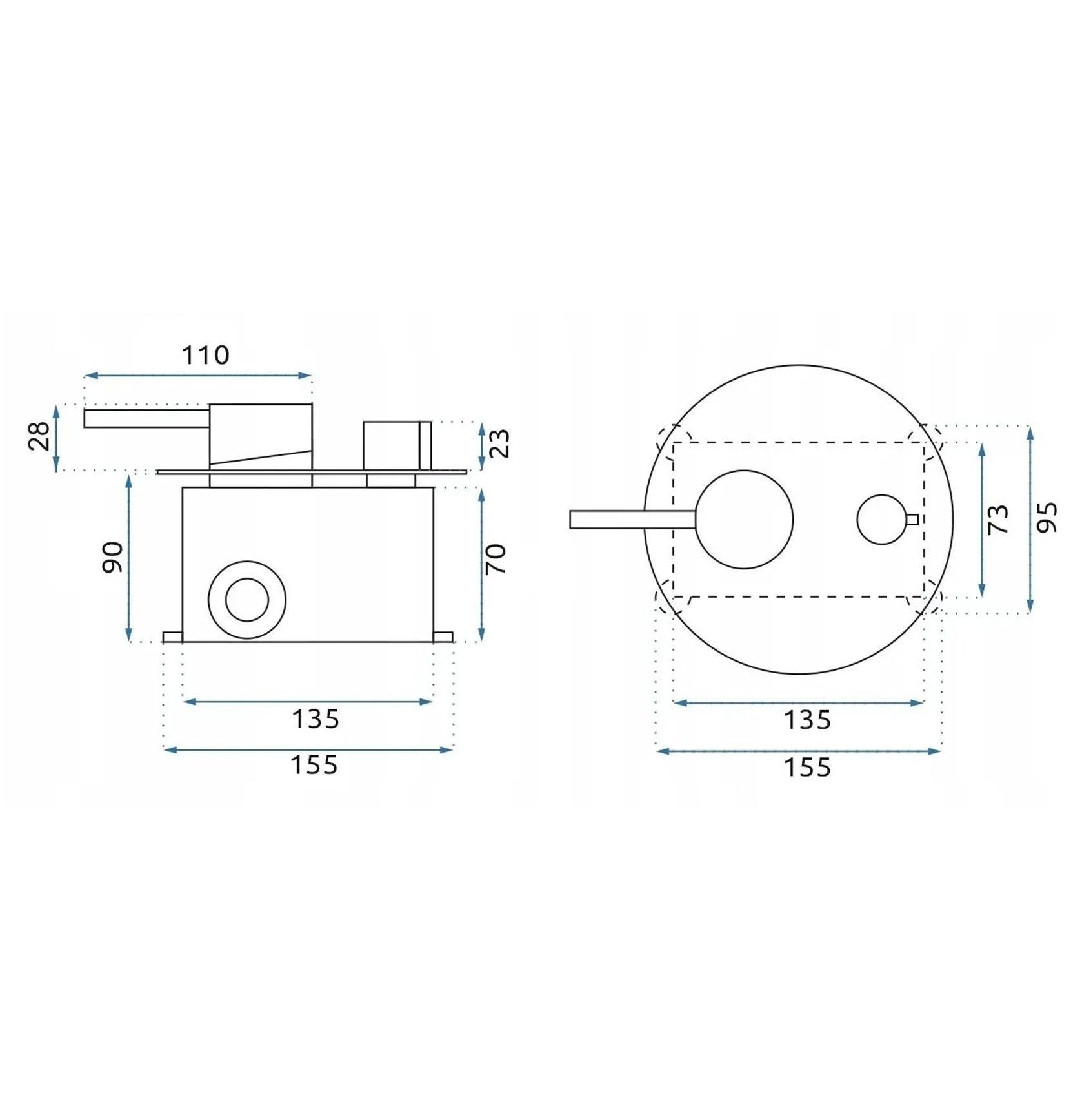 Zestaw Natryskowy Podtynkowy Rea Argon Miedź Szczotkowana + Box  6