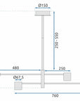 Lampa Sufitowa Nowoczesna 4-Ramienna APP596-4C