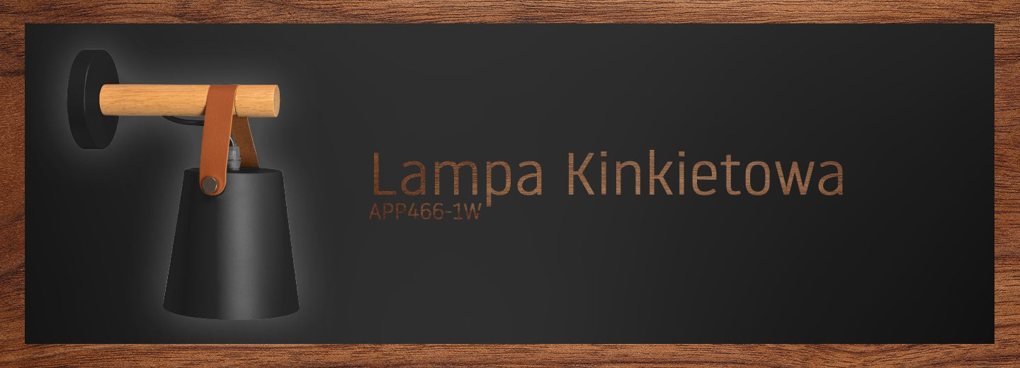 Lampa Kinkiet Ścienny Metalowy Z Paskiem APP466-1W Czarna  4