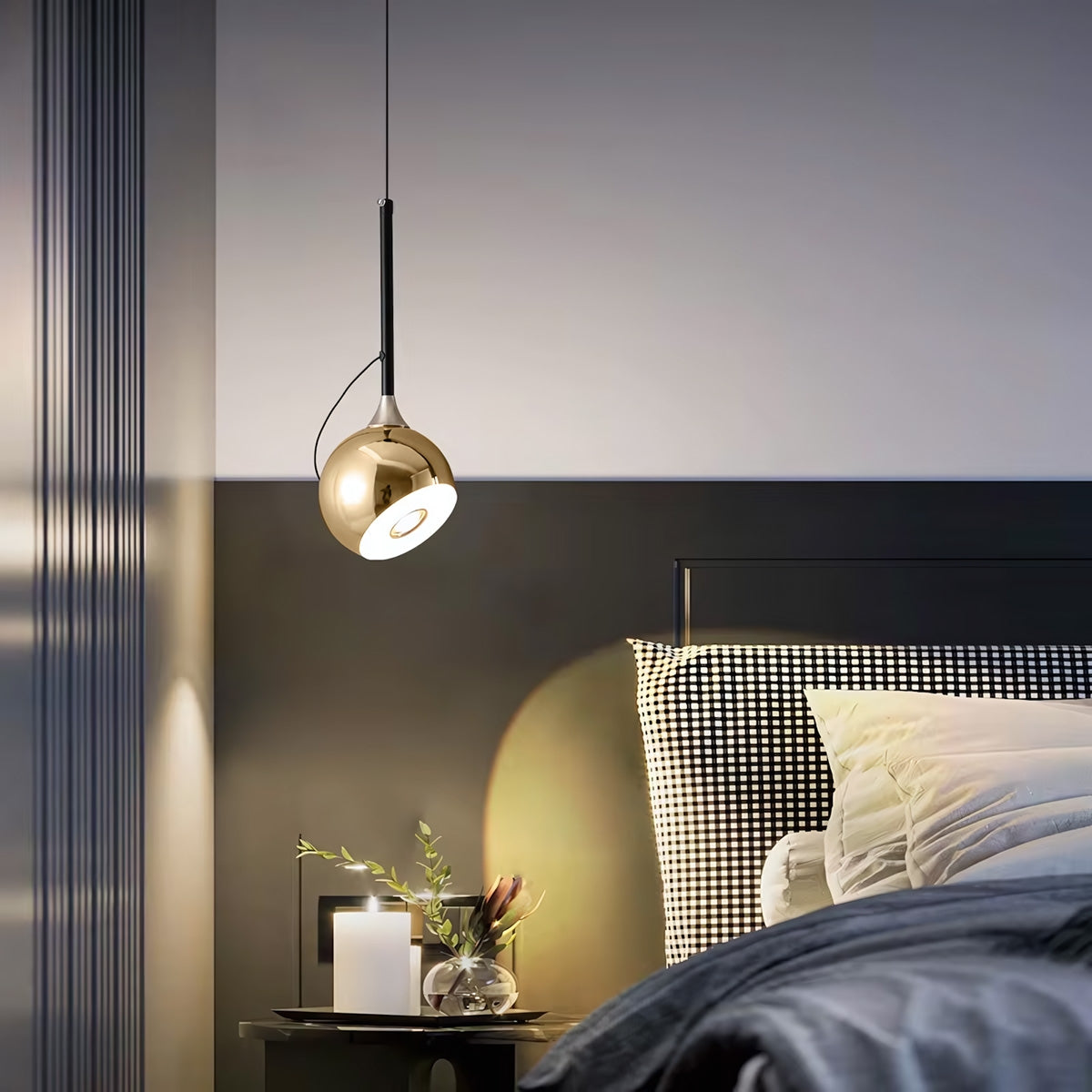 Lampa Sufitowa Wisząca Led G086-1cp Złota  3