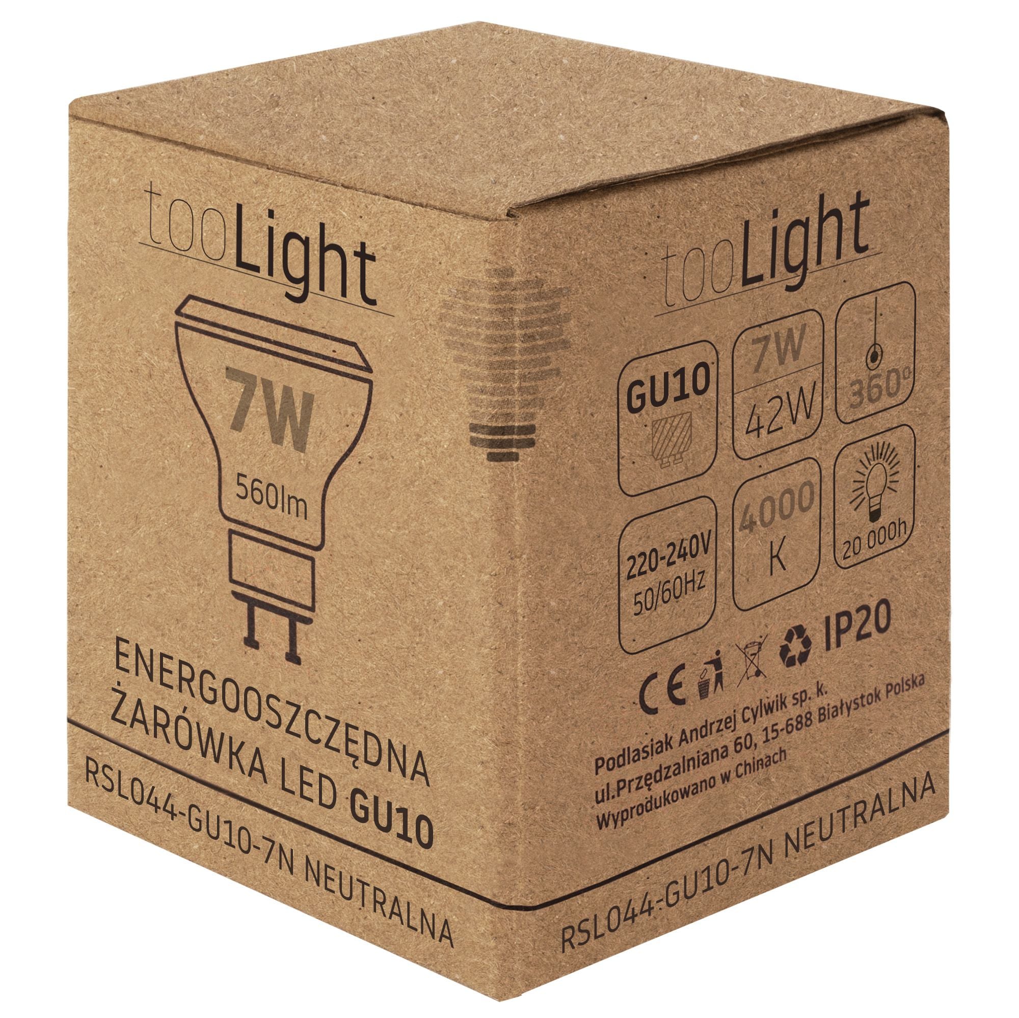 Żarówka LED Neutralna GU10 7W RSL044
