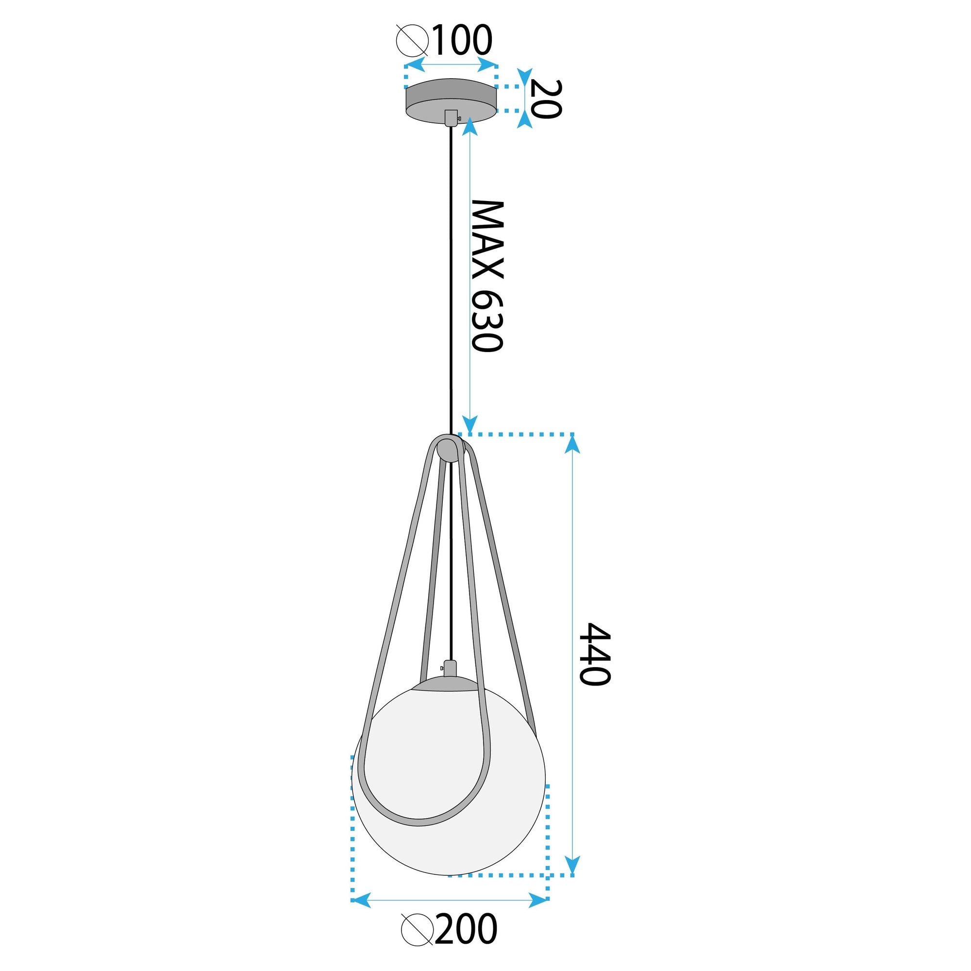 Lampa Sufitowa Wisząca APP1793-1CP 20cm Złota  7