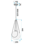 Lampa Sufitowa Wisząca APP1793-1CP 20cm Złota  7