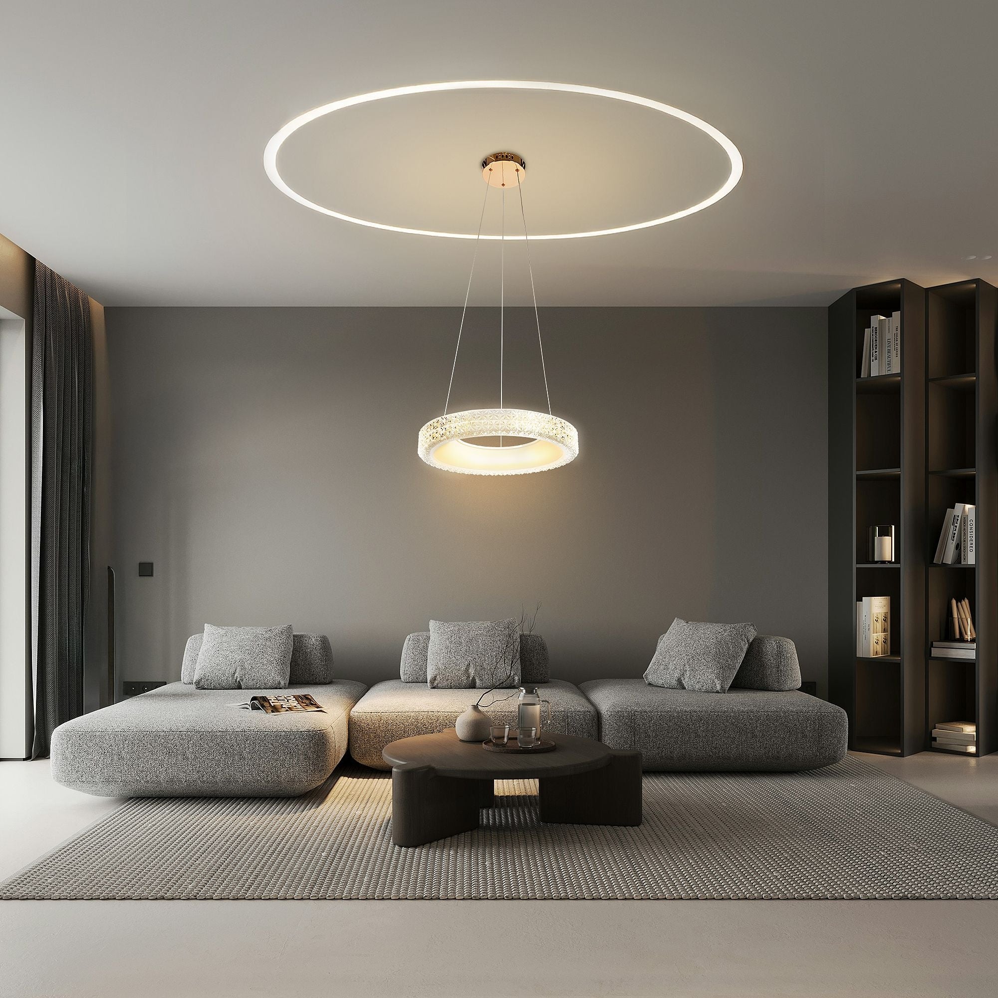 Lampa Wisząca Led Ms001-cp Różowe Złoto 40cm  9