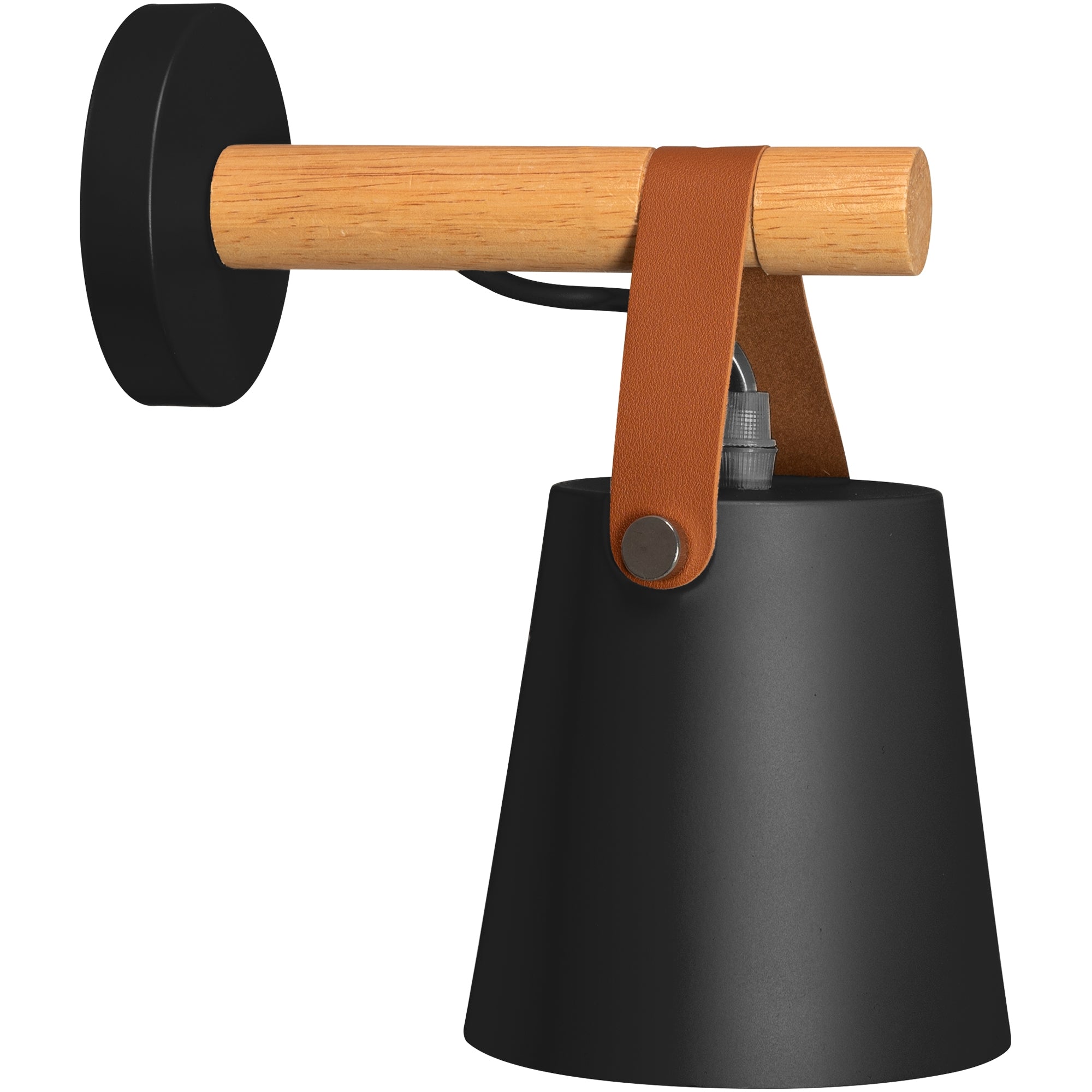 Lampa Kinkiet Ścienny Metalowy Z Paskiem APP466-1W Czarna  1