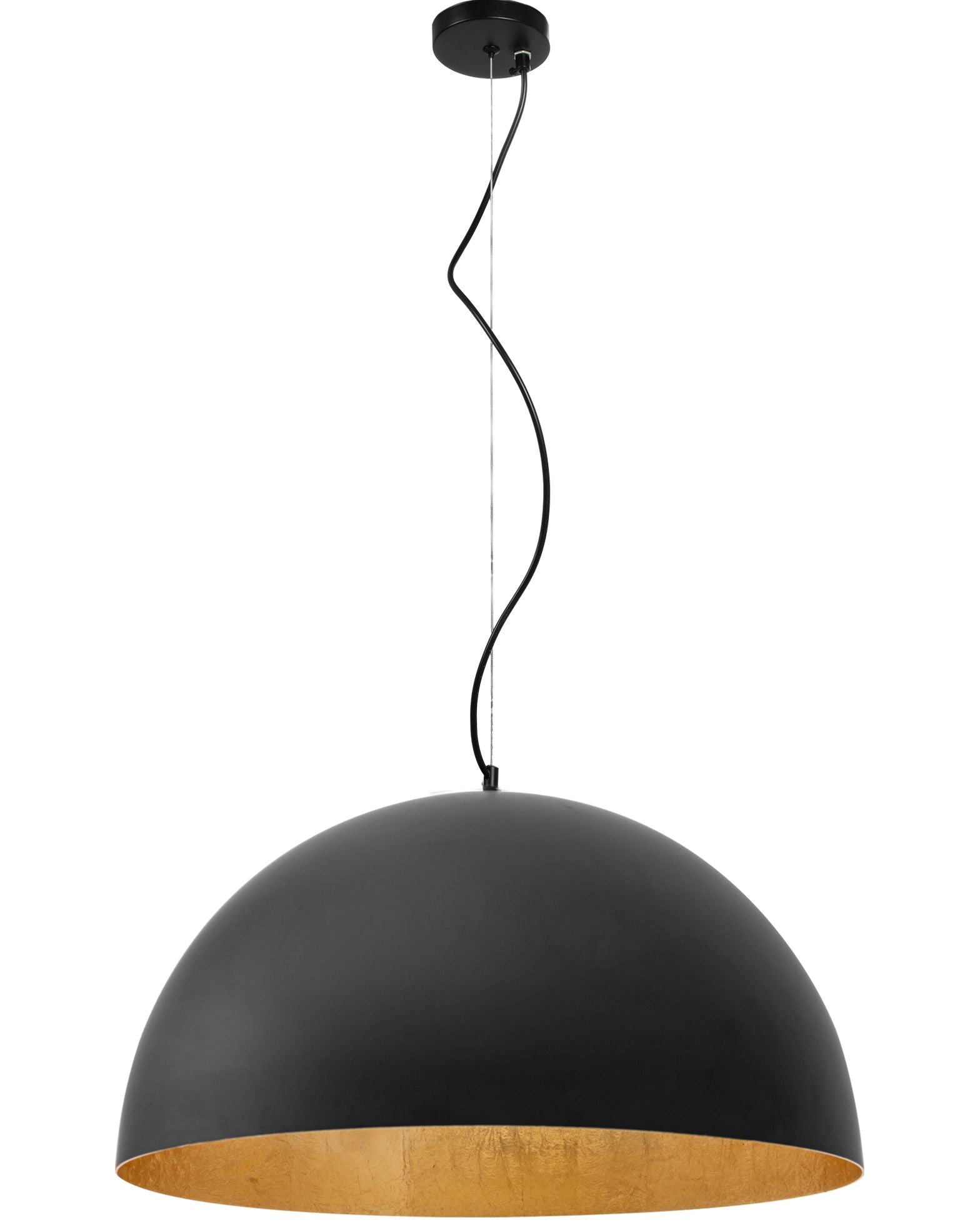 Lampa Sufitowa Wisząca Misa Metalowa 60cm APP380-1CP Czarna