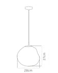 Lampa Sufitowa Wisząca Szklana APP331-1CP Złota