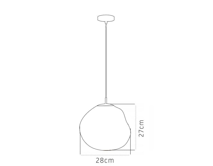 Lampa Sufitowa Wisząca Szklana APP331-1CP Złota