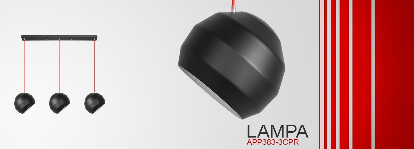 Lampa Sufitowa Wisząca Potrójna APP383-3CPR  5
