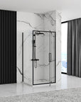 Kabina Prysznicowa Narożna Rea Rapid Swing Black 90x80