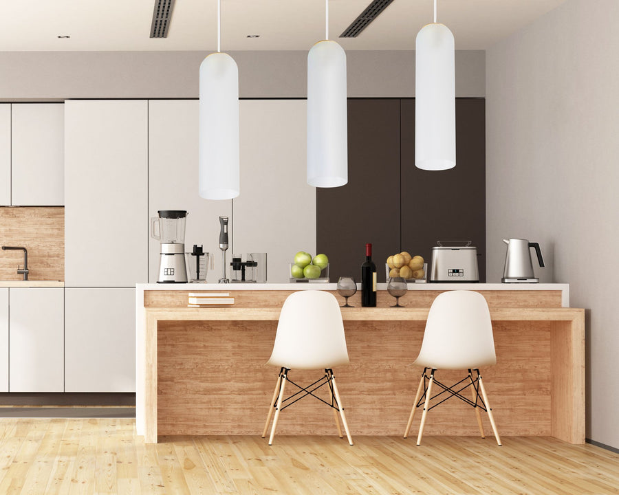 Lampa Sufitowa Wisząca Szklana APP665-1CP Biała