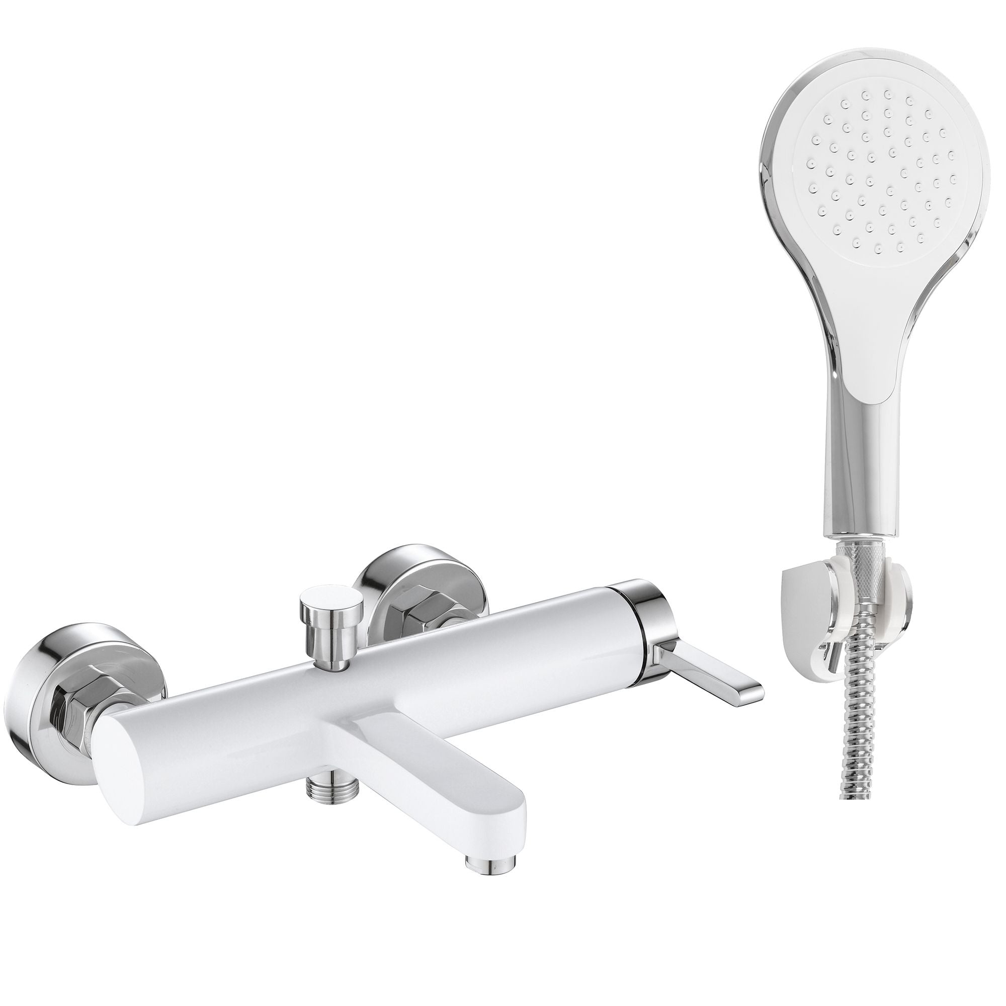 Bateria wannowa REA Polo biała Chrom White Chrome