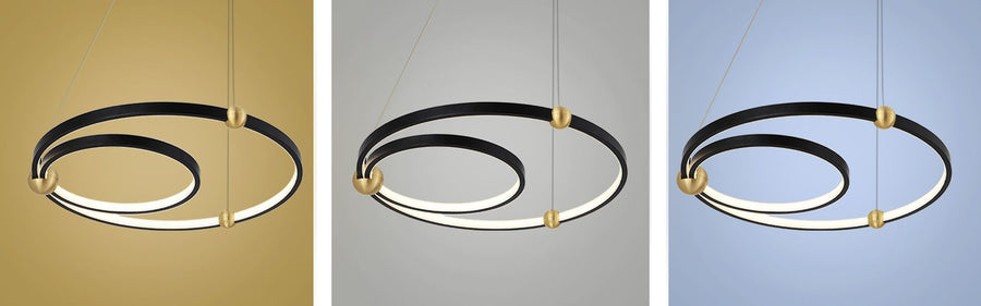 Lampa Ring led + pilot APP692-30-50 Czarna