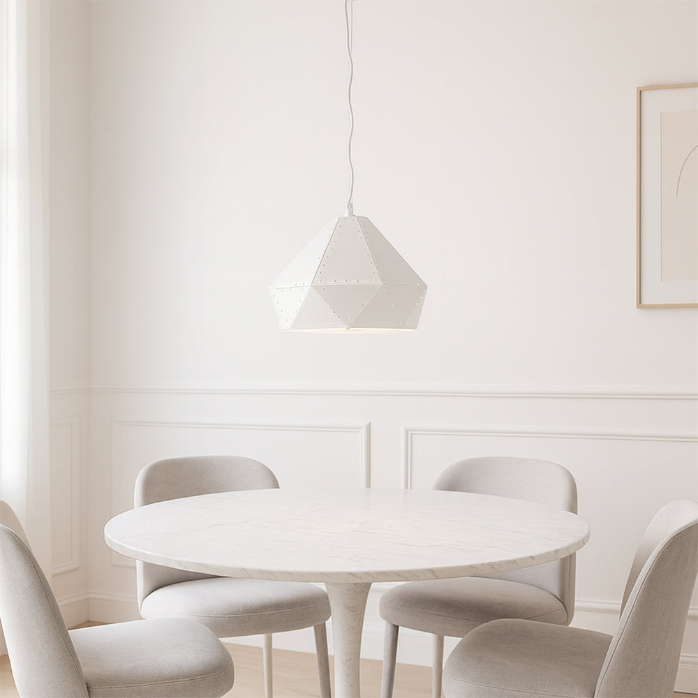 Lampa Sufitowa Wisząca Metalowa APP237-1CP Biała  6