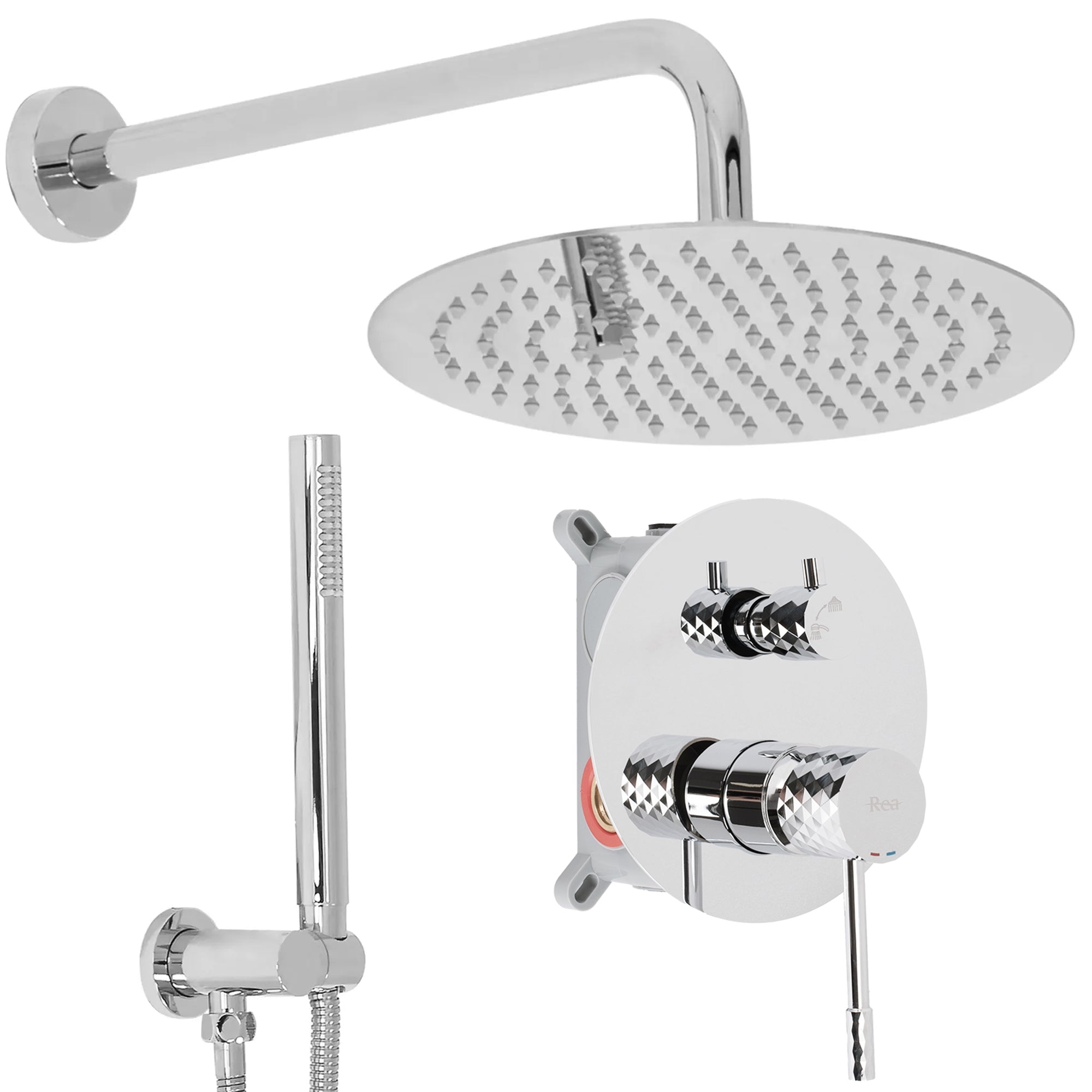 Zestaw Natryskowy Podtynkowy Rea Lungo Diamond Chrom + Box  1