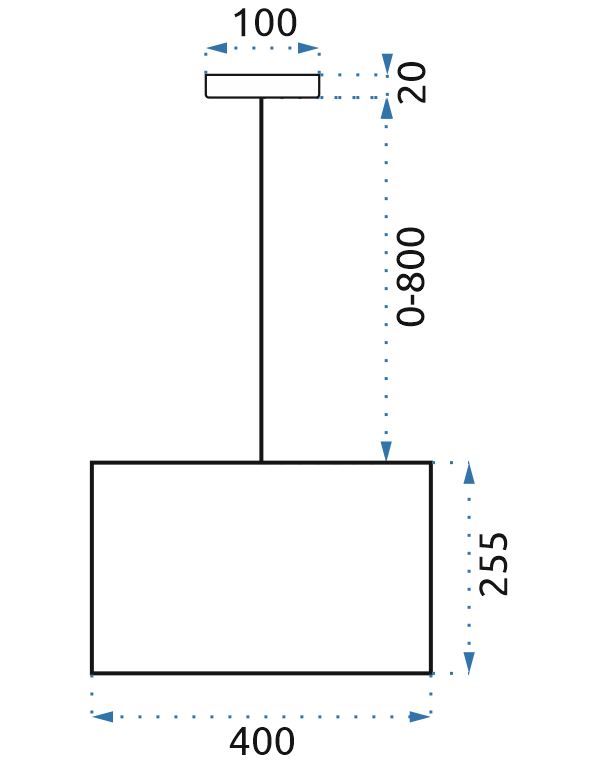 Lampa Wisząca  40cm APP623-1CP Czarna