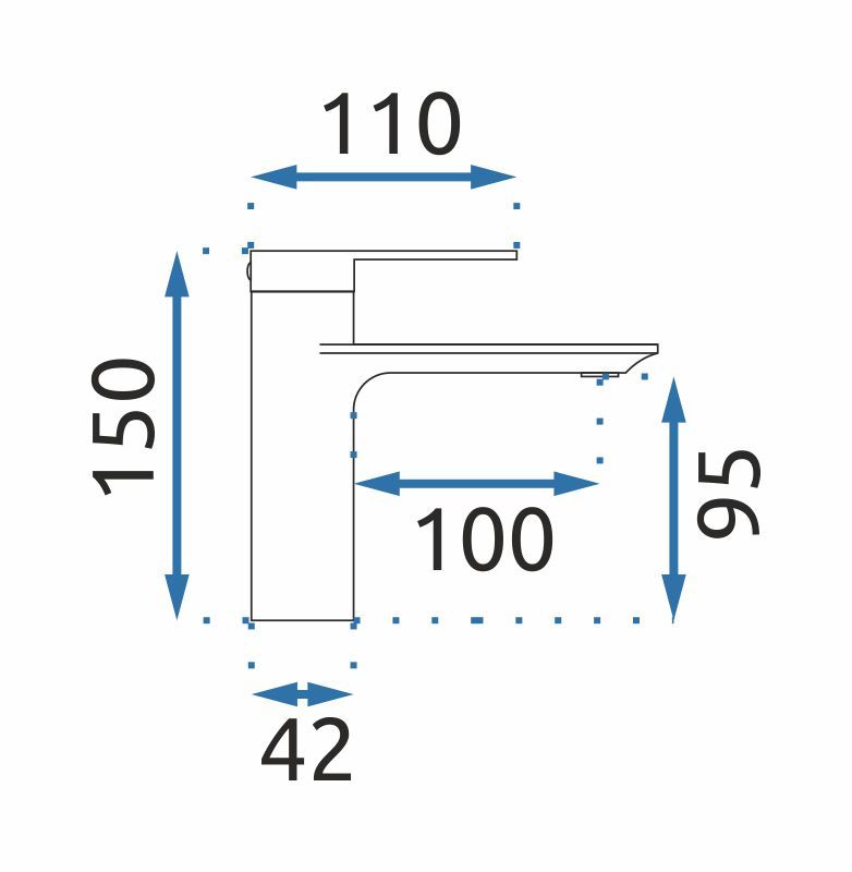 Bateria Umywalkowa REA STORM Chrome Niska
