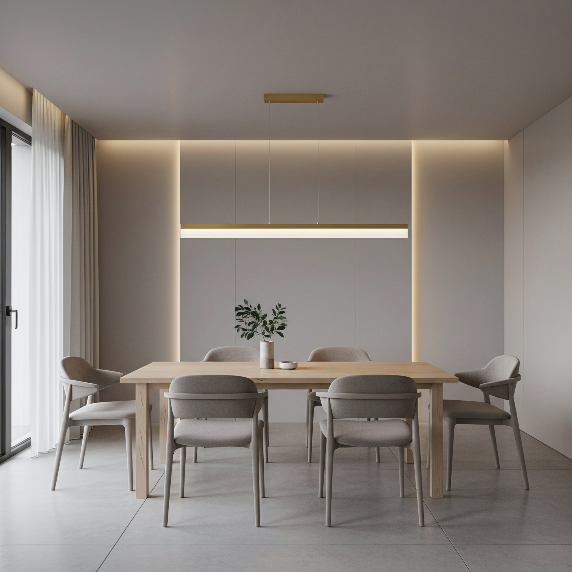 Lampa Wisząca Led App1694-cp 120 Cm Złota Szczotkowana  7