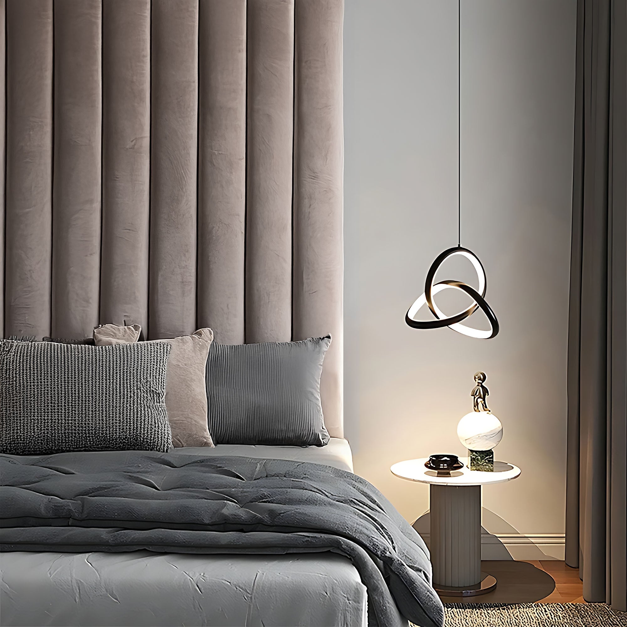 Lampa Sufitowa Wisząca Led App1784-cp Czarna  4