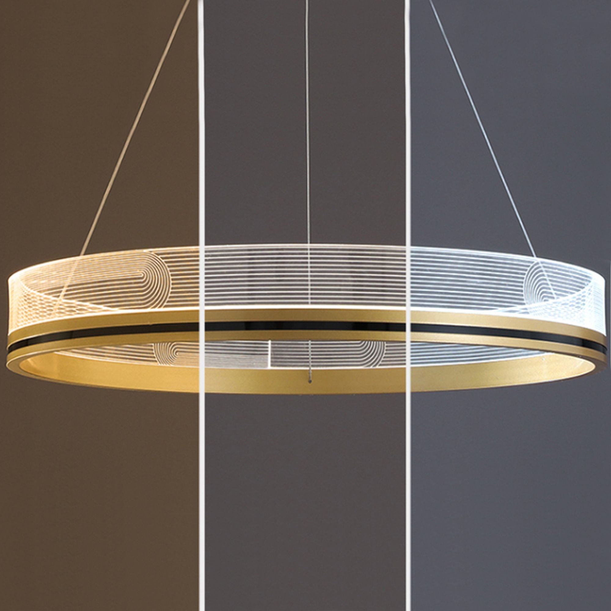 Lampa Wisząca LED APP1190-CP Złota 60cm
