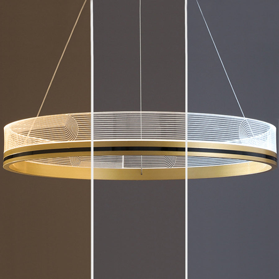 Lampa Wisząca LED APP1190-CP Złota 60cm