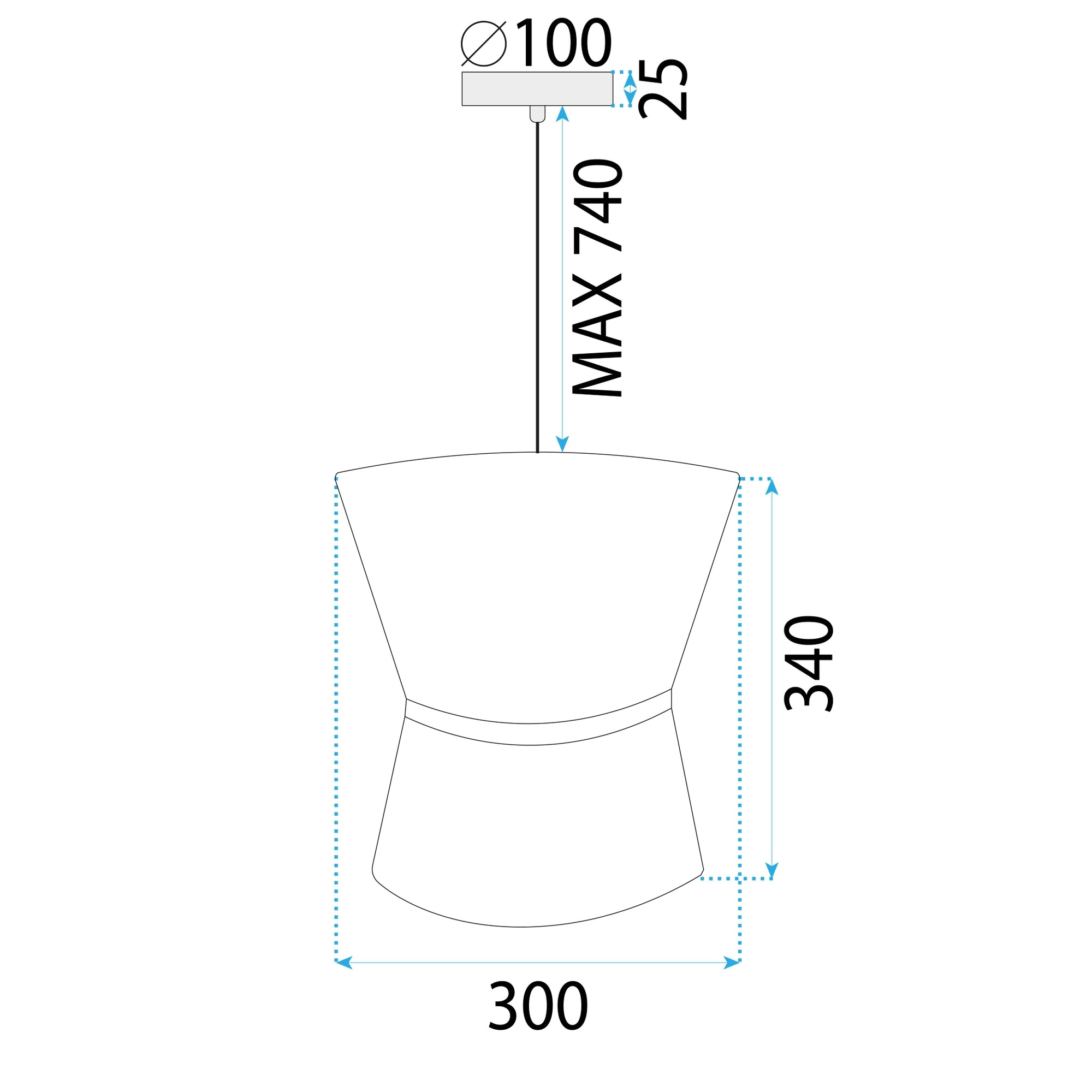LAMPA SUFITOWA WISZĄCA APP1504-1CP WHITE  7