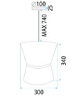 LAMPA SUFITOWA WISZĄCA APP1504-1CP WHITE  7