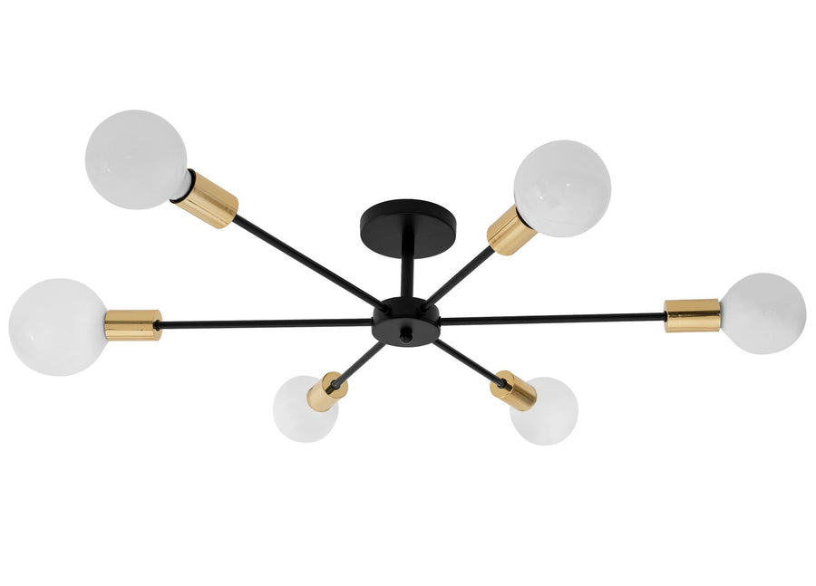 Lampa Pająk 6 APP501-6C Czarna