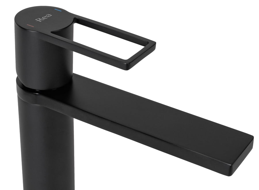 Bateria Umywalkowa REA FLIP Czarna Niska