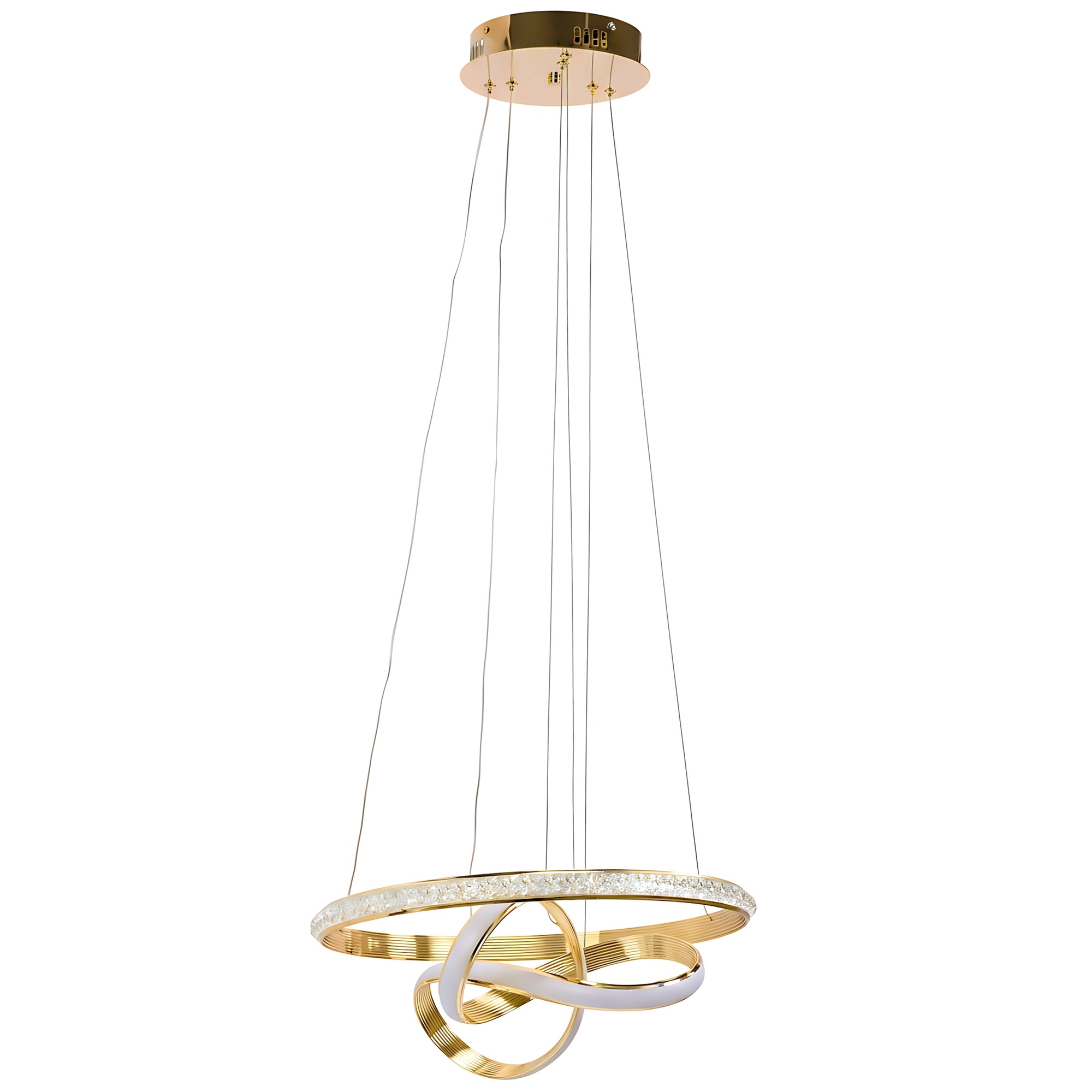Lampa Sufitowa Wisząca Led Lhj035-cp Złota  1