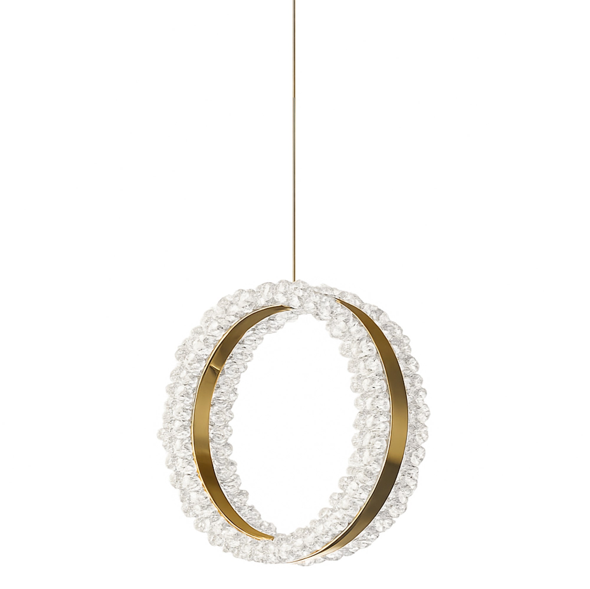 Lampa Sufitowa Wisząca Led Lhj098-cp Złota  5