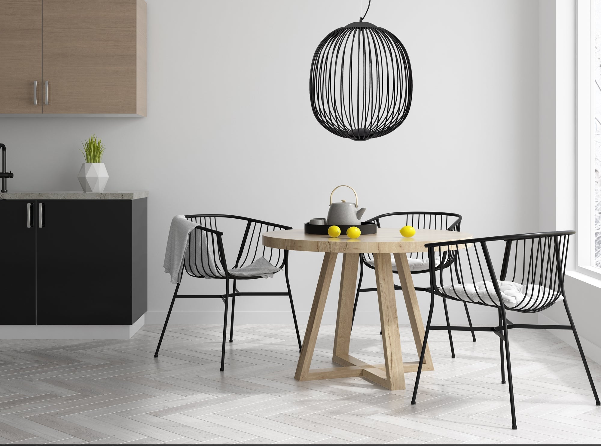 Lampa Sufitowa Wisząca APP967-1CP Czarna  6