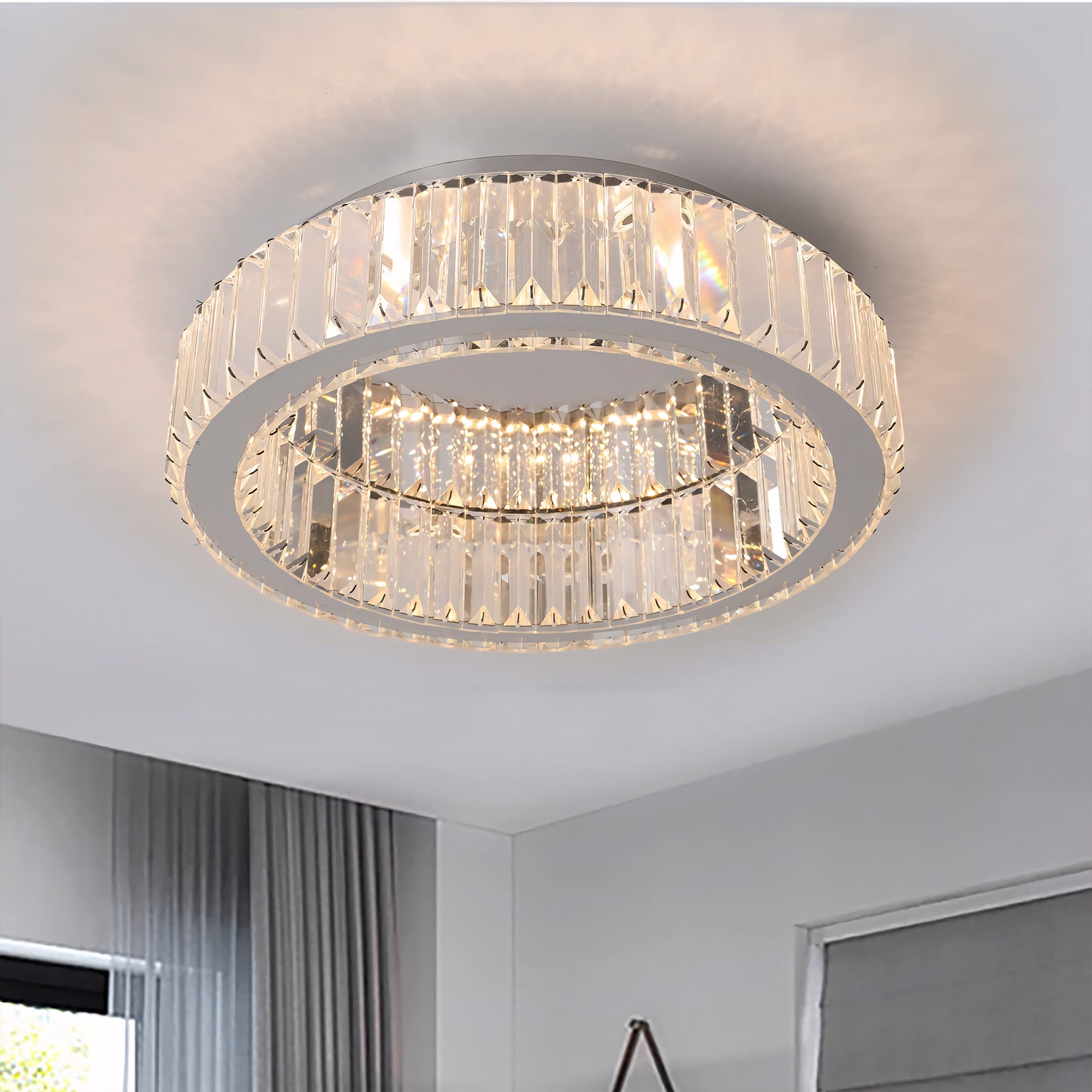 Lampa Kryształowa Plafon App1742-c 40 Cm Chrom  4