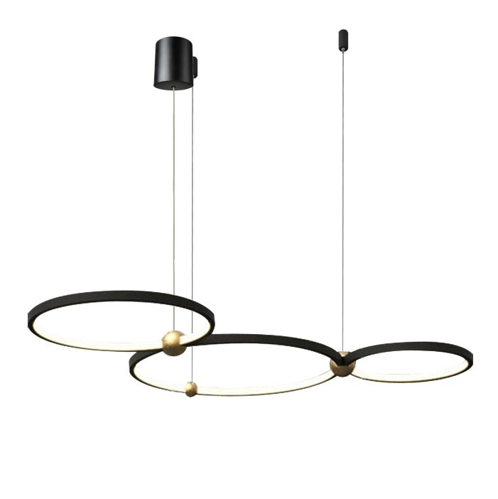 Lampa Ring 3 led + pilot APP752-30-40-50 Czarna