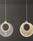 Lampa Wisząca Kryształowa Led Lhj110-1cp Jasne Różowe Złoto  4