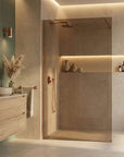 Kabina prysznicowa Walk-In Rea Flexi Brown / Brush Copper 90  1