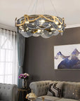 Lampa sufitowa wisząca APP1545-8CP Złota Szczotkowana  3