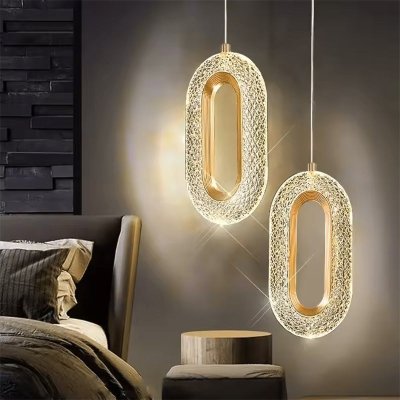 Lampa Wisząca Kryształowa Led G113-1cp Złota  2