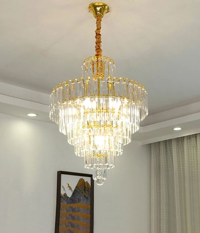 KRYSZTAŁOWA LAMPA SUFITOWA 312358 Złota