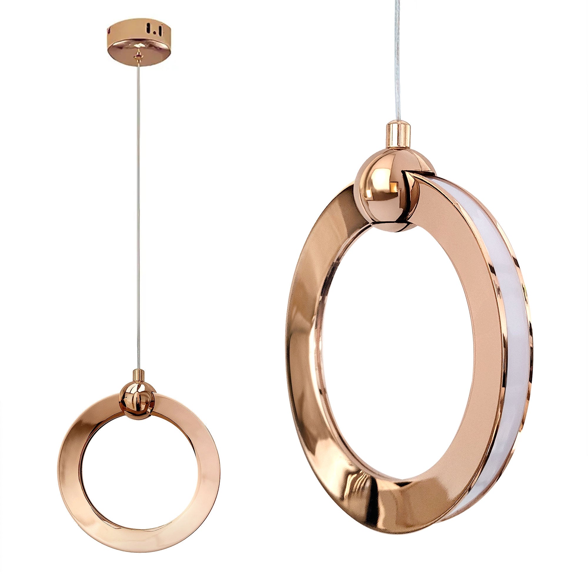Lampa Sufitowa Wisząca Led Lhj101-1cp Złota  1