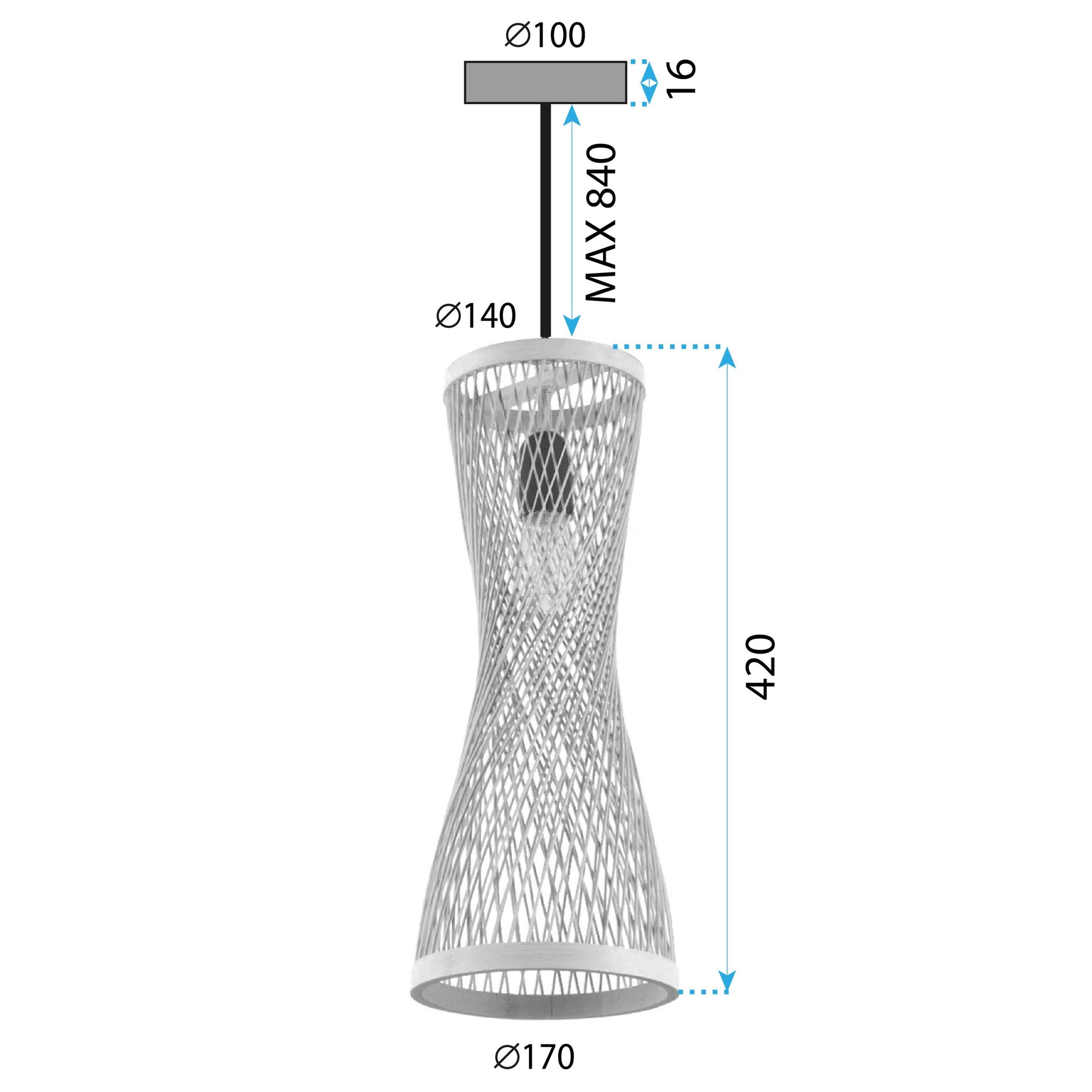 Lampa Sufitowa Wisząca Boho APP1637-1CP  8