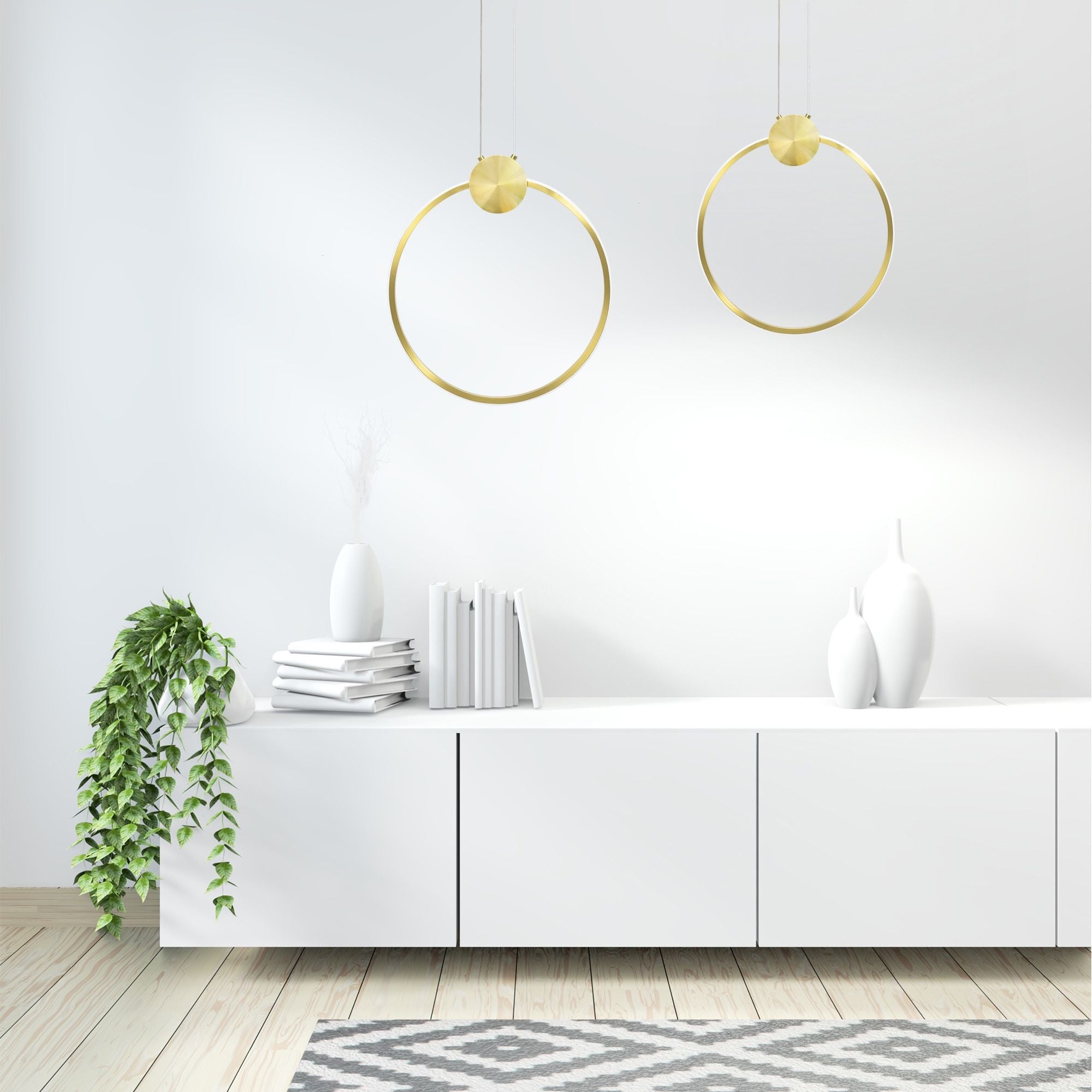 LAMPA SUFITOWA WISZĄCA LED APP1396-CP GOLD 40cm  8