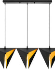 LAMPA TRÓJKĄTNA GEOMETRYCZNA POTRÓJNA APP254-3CP CZARNA  1